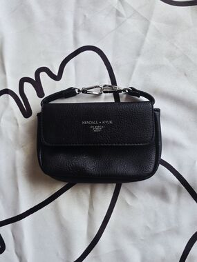 Kendall & Kylie Black Mini Flap Crossbody Bag